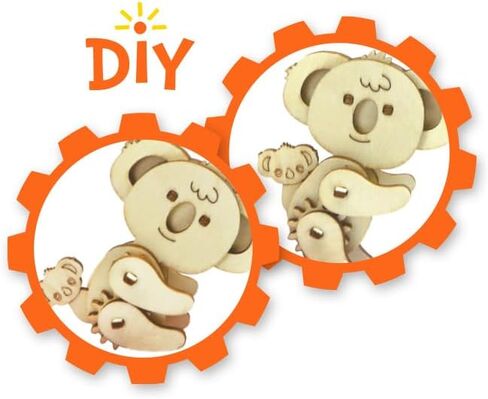 Wooden 3D Puzzle for Kids & Adults - Dog Model with Mechanical Gears, 1 Piece, 6.75 x 5.0 inches, Wood Craft, Ages 8+, Unisex in Kuwait