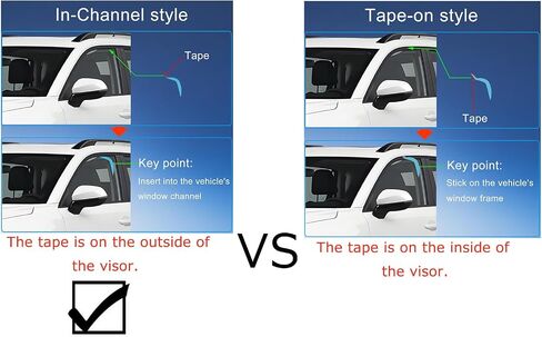 Lightronic WV194252 in-Channel Side Window Visor Deflector Rain Guard, Dark Smoke, 4-Pieces Set, Fits 2011-2021 Jeep Grand Cherokee in Saudi Arabia