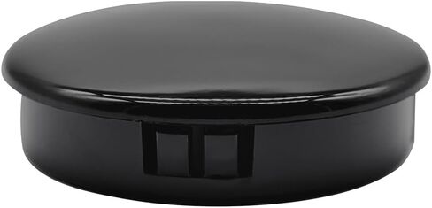 MARINE CITY أسود 2-1/2 بوصة بناء الكمبيوتر الشخصي عالي القوة مقاوم للتعب سهل التركيب ذو لمسة نهائية لامعة غطاء مركزي لعجلة قيادة القارب للقوارب البحرية in Kuwait