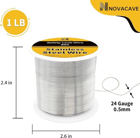 Safety Lock Wire - 304 Stainless Steel Wire 1lb Spool, 16 Gauge Wire for Secure Bolts and Jewelry Making (Dia 1.3MM) in Saudi Arabia