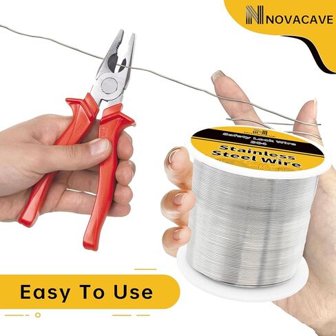 Safety Lock Wire - 304 Stainless Steel Wire 1lb Spool, 16 Gauge Wire for Secure Bolts and Jewelry Making (Dia 1.3MM) in Saudi Arabia