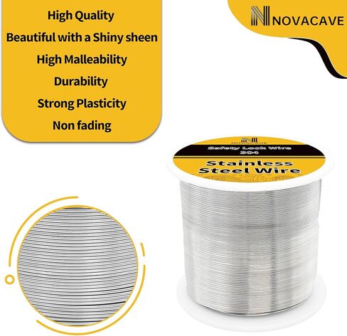 Safety Lock Wire - 304 Stainless Steel Wire 1lb Spool, 16 Gauge Wire for Secure Bolts and Jewelry Making (Dia 1.3MM) in Saudi Arabia