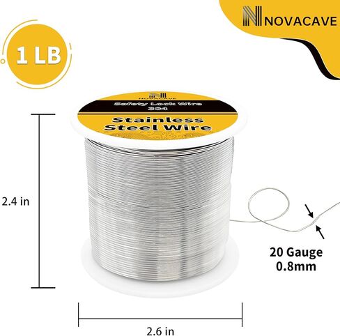 Safety Lock Wire - 304 Stainless Steel Wire 1lb Spool, 16 Gauge Wire for Secure Bolts and Jewelry Making (Dia 1.3MM) in Saudi Arabia