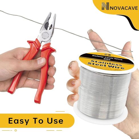 Safety Lock Wire - 304 Stainless Steel Wire 1lb Spool, 16 Gauge Wire for Secure Bolts and Jewelry Making (Dia 1.3MM) in Saudi Arabia