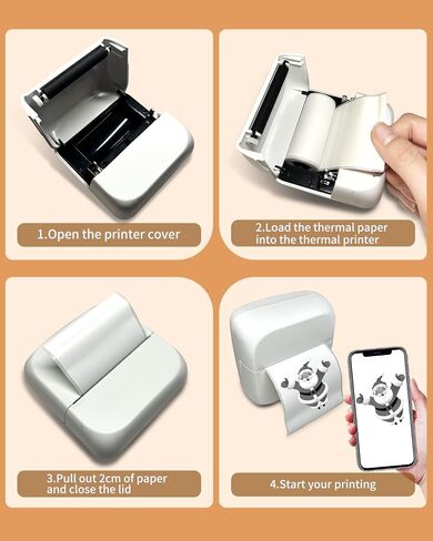 Mini Printer Sticker Paper, 10 Rolls Thermal Printer Sticker Paper 57 X 25mm, Printable Sticker Paper for Mini Printer Paper and Most Instant Print Cameras in Saudi Arabia