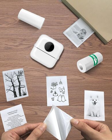 Mini Printer Sticker Paper, 10 Rolls Thermal Printer Sticker Paper 57 X 25mm, Printable Sticker Paper for Mini Printer Paper and Most Instant Print Cameras in Saudi Arabia