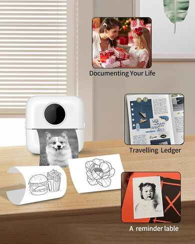 Mini Printer Sticker Paper, 10 Rolls Thermal Printer Sticker Paper 57 X 25mm, Printable Sticker Paper for Mini Printer Paper and Most Instant Print Cameras in Saudi Arabia