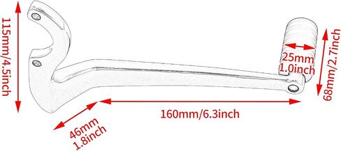 HDBUBALUS Heel Toe Shift Lever Arm with Shifter Peg Fit for Indian Vintage Dark Horse Challenger Springfield 2016-2021 Matte Black in Saudi Arabia