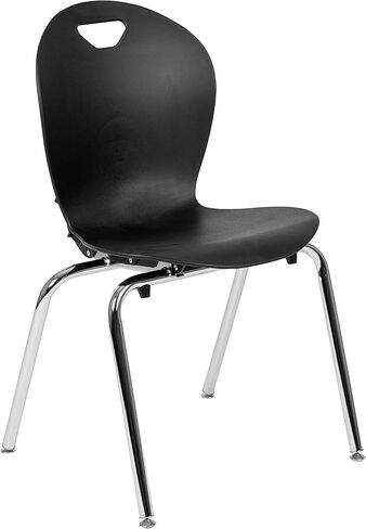 Emma + Oliver Titan Black Student Stack Chair - 18 بوصة in Saudi Arabia