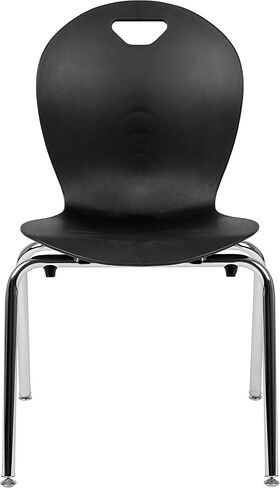 Emma + Oliver Titan Black Student Stack Chair - 18 بوصة in Saudi Arabia
