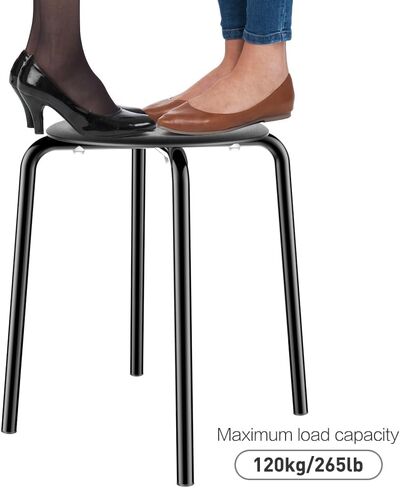 Yaheetech 5-Piece Stackable Stools Portable Stacking Bar Stools Indoor Outdoor Plastic Seat with Metal Legs Nesting Chairs Flexible Seating for Home Office Waiting Room Dining Room in Saudi Arabia