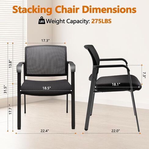 Clatina Mesh Back Congering Arm Chairs ، كرسي مكتب النسيج المنجد ، Fram Sturdy Metal Fram و Supern Prumpar Support للمنزل ، المكتب ، غرف الاجتماع in Kuwait