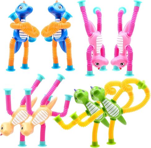 4pcs تلسكوبية كأس كأس الديناصورات ، ألعاب حسية للأطفال 3-5 5-7 ، لعبة الأطفال الصغار ، لعبة تململ ، سفر طفل صغير أساسي للطائرات ، أنابيب البوب ​​، تخزين عيد الميلاد للأطفال بويز ب. in Saudi Arabia