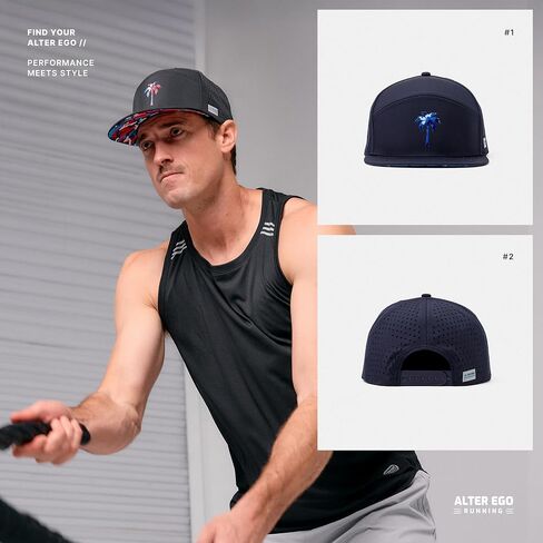 Alter Ego Running Drifter Splash Black Silver Flag - Durable, Lightweight, Breathable Premium Hat (Black Silver Flag, M-L) in Kuwait