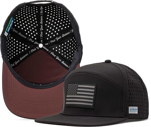 Alter Ego Running Drifter Splash Black Silver Flag - Durable, Lightweight, Breathable Premium Hat (Black Silver Flag, M-L) in Kuwait