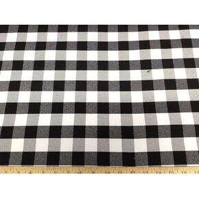 Poly Poplin Checkered Fabric 16 Brown / 58" Wide/Sold by The Yard