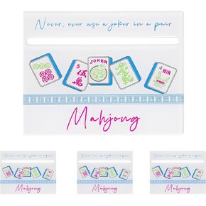 4 PCS Card Readers for Mahjong – Acrylic Line Finders & Rules Helpers for American Mahjong, White Mahjong Accessories