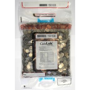 14.5 x 25 CoinLok, Clear, Dual Handle 50 Deposit Bags