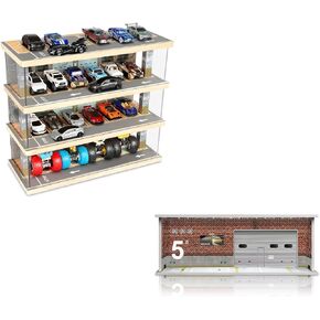 Toy Car Parking Garage with Lights + Foamboard Parking Garage with Lights, Red Bricks
