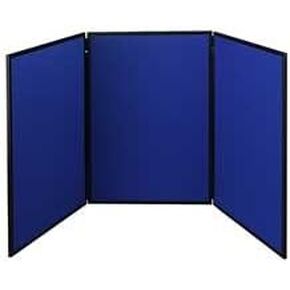 3 Panel Tabletop Showboard- 72in.x36in.- Blue