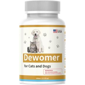 lvermect to Tapewoms in Cats and Dogs, Broad Spectrum for All Dewomer Digestive Cleanser Treatment, Heart Triple Defense Guard Plus, 100ml Liquid