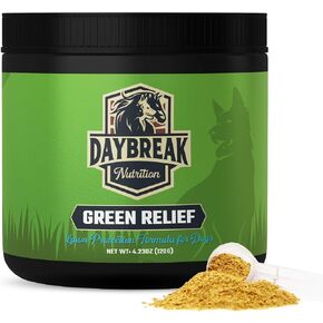 Green Relief Dog Urine Neutralizer for Lawn - Natural Grass Saver Powder Supplement with L-Methionine, Cranberry & Probiotics - Prevents Yellow Patches from Dog Pee - Made in USA