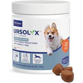 Virbac URSOLYX Soft Chews for Dogs | Muscle Health Support for Senior, Active or Recovering Dogs, Large | 60 Count 2- Month Supply