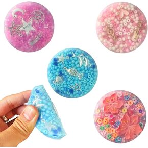 4Pcs Skin Picking Fidget Toys for Adults & Kids, Sensory Picking Pad for Anxiety Relief, ADHD Autism Stress Relief,Christmas Stocking Stuffers (6CM/2.93IN)