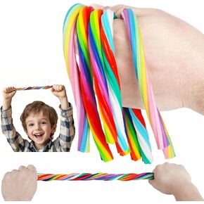 Sensory Autism Toys for Kids – Textured Stretchy Elastic Strings Fidget Toys for Stress Anxiety – Sensory Toys Special Needs for Autistic Children, Toddlers, Boys & Girls, Classroom & Travel
