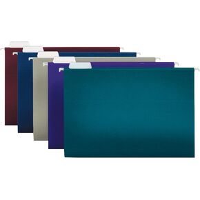 Office Depot 2 نغمة معلقة مجلدات الملفات ، 1/5 قطع ، 8 1/2in. x 14in. ، الحجم القانوني ، ألوان متنوعة ، مربع من 25 ، ODOM01945