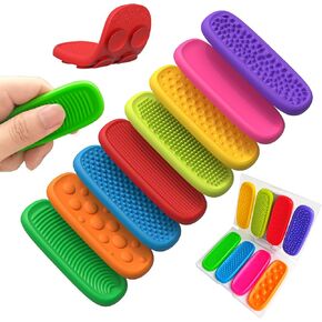 Fidget Toys Kids Sensory Strips - 8 Pack Sensory Toys for Kids with Autism, Stress Relief Calm Strips for ADHD, Quiet Suction Toys for Autism, Fidget Items for Desk Classroom Decor
