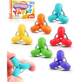 KLT Fidget Sensory Toys for Kids: 6 Pack Silicone Stress Roller - Quiet Anxiety Relief Calming Toys for Autism Focus - Fun Fidgets for Students Classroom Must Haves