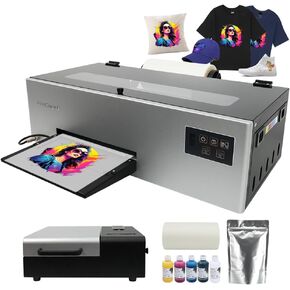 A4 DTF Printer L805 Transfer Printing Machine for T-Shirts, Leather, Textiles (A4 Printer + Oven+ Software + 5x250ml Ink + 1 Roll Film)
