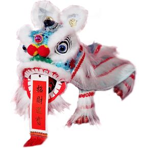 DYNWAVE Lion Dance Puppet Chinese Lion Puppet Funny New Year Decor Crafts Marionette Puppet Hand String Puppet, for Birthday Gifts