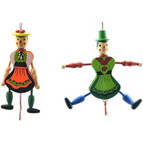 Wooden Clown Marionette Puppet Toys: String Marionette Toys Marionette Pull String Puppet Doll for ( Random Style )