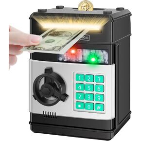 Piggy Bank for Kids, Electronic Cash Coin Money Saving Box, Money Bank for 8 9 10 Year Old Boys Girls, Toys for Ages 6 7 8 10 11 12 13