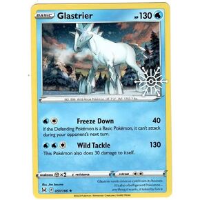 Pokemon - Glastrier 051/196 - العد التنازلي العد التنازلي 2023 الحصري - FOIL FOIL - Snowflake Stamp - بطاقة واحدة