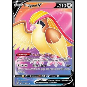 Pokemon - Pidgeot V - 188/196 Lost Origin Full Art Card