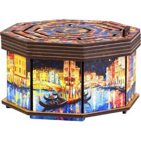 ESC WELT Secret Art Maze Box - Creative Gift Box with Printed Design - 3D Wooden Box Game - Gift Box Riddle Game for Money, Vouchers, Gift Cards - Unique Gift for Teens and Adults - 3D Wooden Puzzle