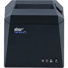 Star Micronics TSP143IIILAN TSP100IIILAN Ethernet (LAN) Thermal Receipt Printer, Grey, Black- LAN and Ethernet Connectivity, 250mm/sec Print Speed, 203 dpi, Auto-Cutter