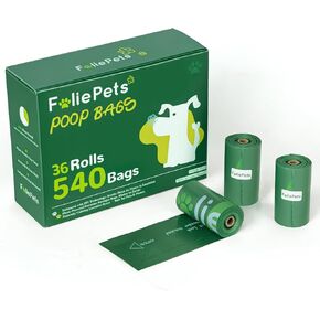Poop Bags for Dogs - 40% Plant-Based, Extra Thick 9x13 Inch Dog Poop Bags Rolls，Leakproof Waste Bags (270 Counts with Dispenser)