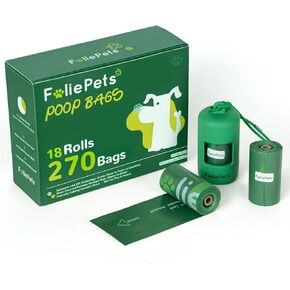 Poop Bags for Dogs - 40% Plant-Based, Extra Thick 9x13 Inch Dog Poop Bags Rolls，Leakproof Waste Bags (270 Counts with Dispenser) in Saudi Arabia