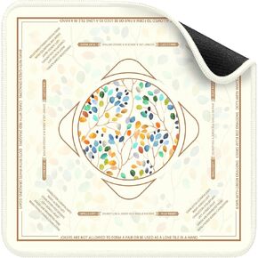 Deyimmei Mahjong Mat for Table - Non-Slip Mahjong Table Cover with Storage Pockets, Perfect Mahjong Accessories & Gifts for Women, Men, and Mahjong Enthusiasts (Golden Harmony)