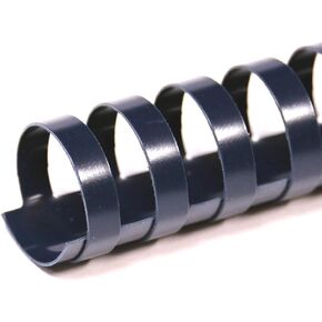 TruBind 25mm (1 in.) Comb Binding Spines | 11 in. Length for Letter Size or Smaller Projects | Standard 19-Ring Rectangular Holes | Navy | 200 Sheet Binding Capacity | 50 Pack