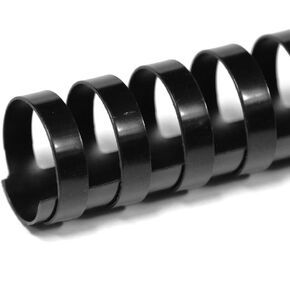 TruBind 22mm (7/8 in.) Comb Binding Spines | 11 in. Length for Letter Size or Smaller Projects | Standard 19-Ring Rectangular Holes | Black | 175 Sheet Binding Capacity | 100 Pack