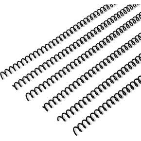 100pcs ملزمة ربط حلزونية ، 6.4 مم （1/4 "） لفائف ربط دوامة بلاستيكية قابلة للتدوير ، العمود الفقري لتفتيش المكتب أوراق مهندس أوراق الأعمال (أسود)
