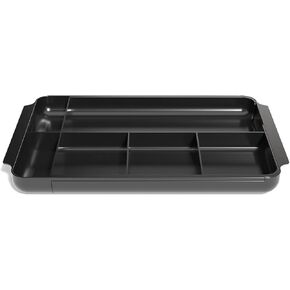 TRU RED Staples TR58204 7-Compartment Expandable Plastic Drawer Organizer, Black