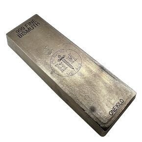 1 Pound 99.9% Pure Bismuth Hand Poured Metal Bullion Bar Ingot – Collectible Element for Display, Science Experiments, DIY Casting, Paperweight