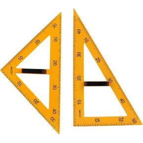 2Pcs Large Triangle Ruler with Removable Handle Clear Scale Learning Supplies Multifunction Teaching Equipment for Chalkboard