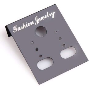 AKOAK 100 Pieces Earrings Display Card, Plastic ewelry Packaging DIY Earrings Holder Jewelry Display Card Supplies (3x3.7cm, Black)